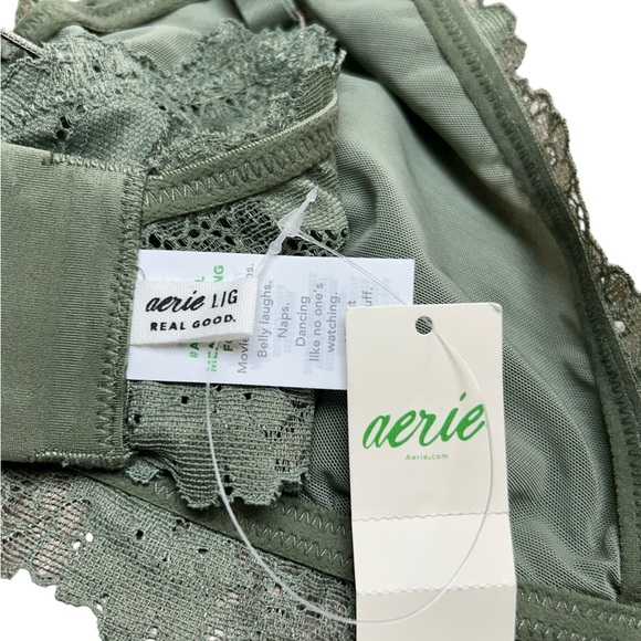 Aerie Lace Bralette in Olive Green Size Large NWT - Picture 6 of 7